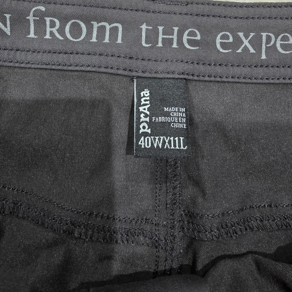 Prana Brion Shorts Men's Black Size 40 Inseam 11 Nylon Hiking Stretch - Picture 3 of 5